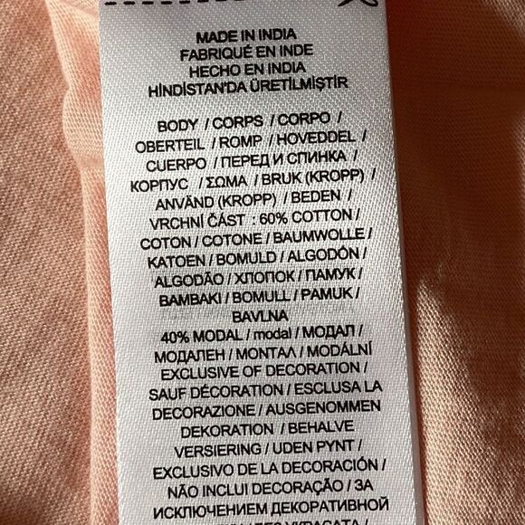 NWT Polo RALPH LAUREN PEACH PINK LACED EMBROIDERED LONG SLEEVE WOMAN Top XL - Picture 12 of 14